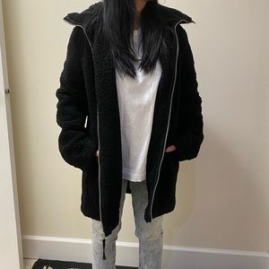 Sherling hooded jacket XS